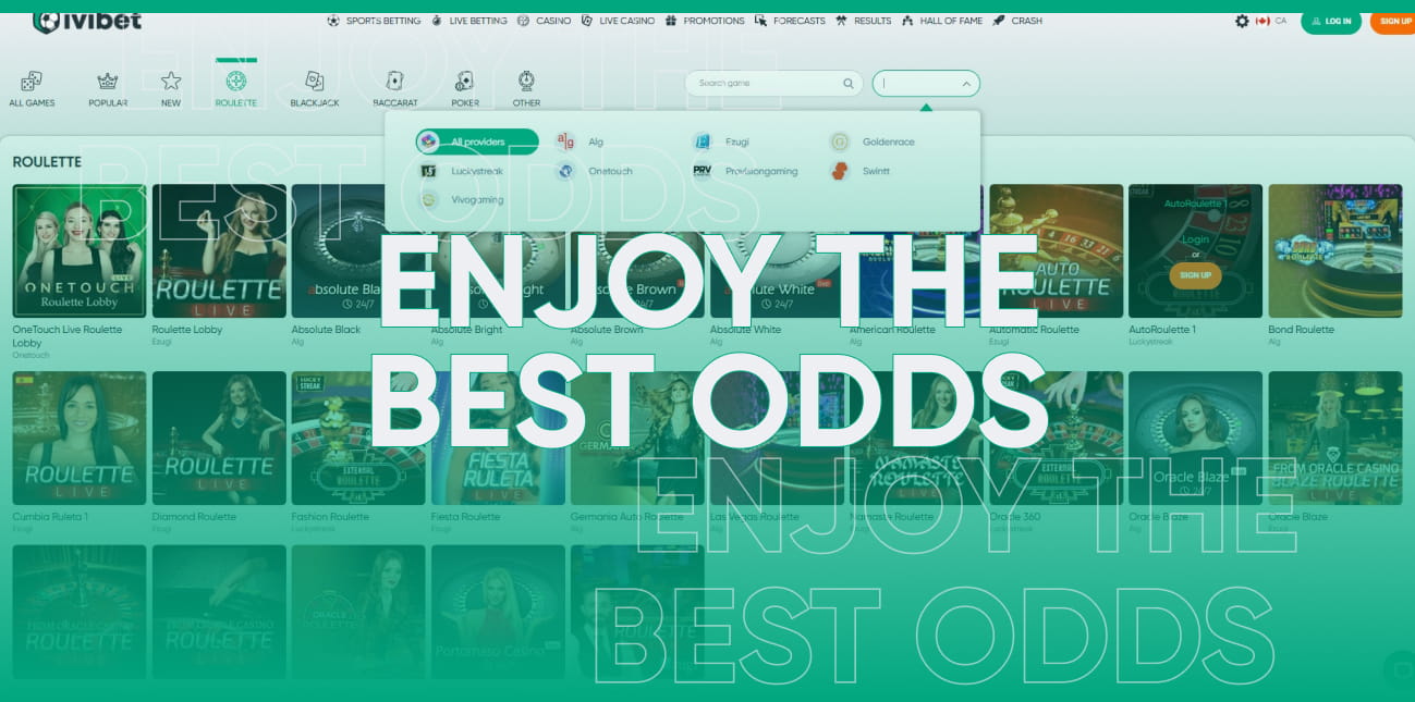 Enjoy the best odds Ivibets
